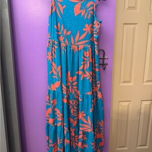 Old Navy Teal and Coral Dress